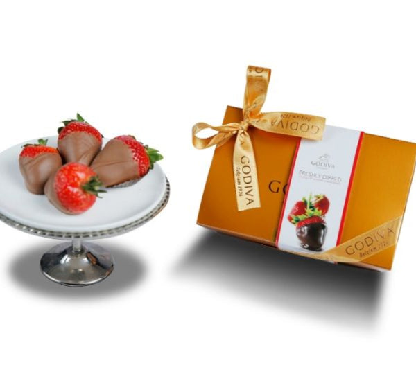 Dark Chocolate Dipped Strawberries, GODIVA